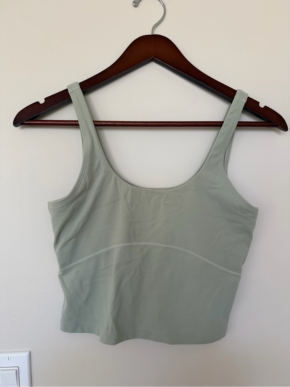 Aritzia TNA Action Butter Bound Sports Tank in Silent Storm Green